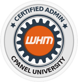WHM Administration Certification (CWA) badge from cPanel University